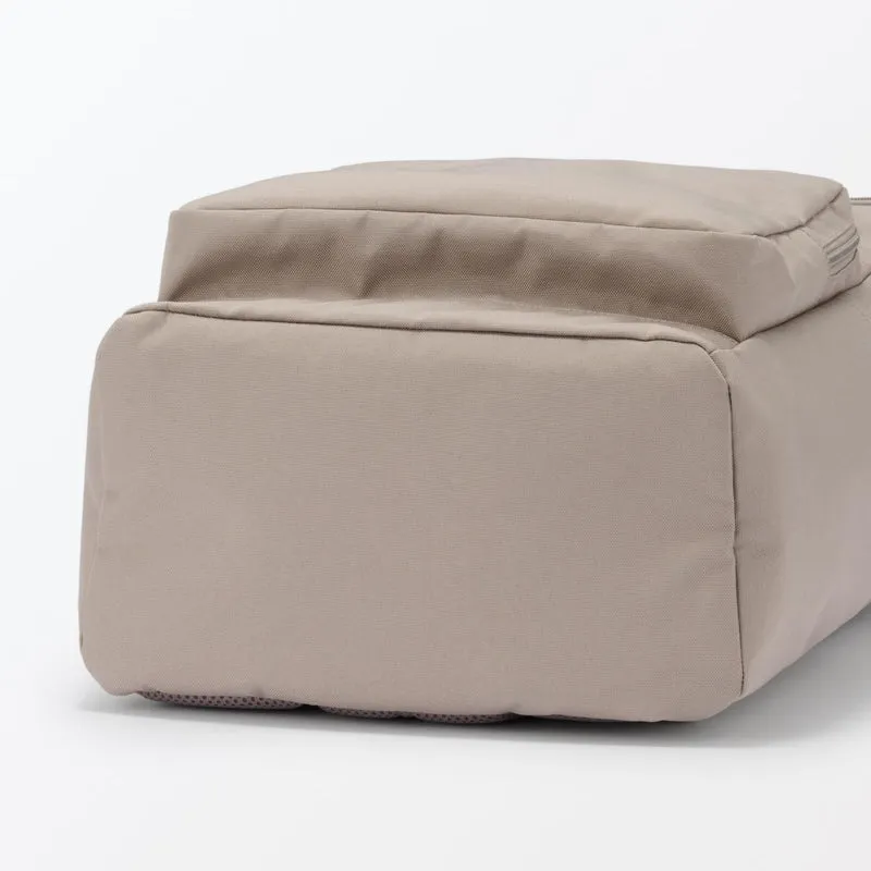 MUJI Water-Repellent Top-Opening Backpack Shoulder-Relief Dark Beige