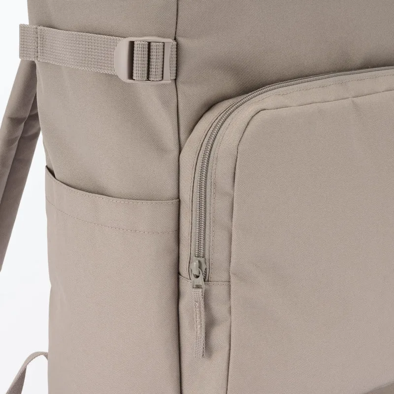 MUJI Water-Repellent Top-Opening Backpack Shoulder-Relief Dark Beige