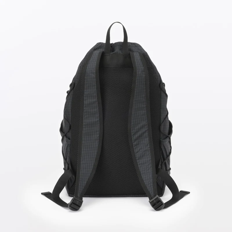 MUJI Water-Repellent Ripstop Backpack Unisex Adult Black