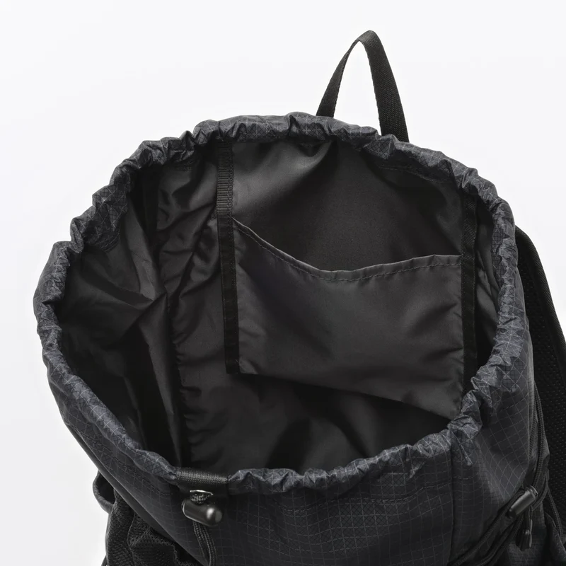 MUJI Water-Repellent Ripstop Backpack Unisex Adult Black