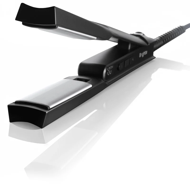 Brighte 3D Silk Straight Hair Iron 30mm Black Damage-Reducing Curl & Shine