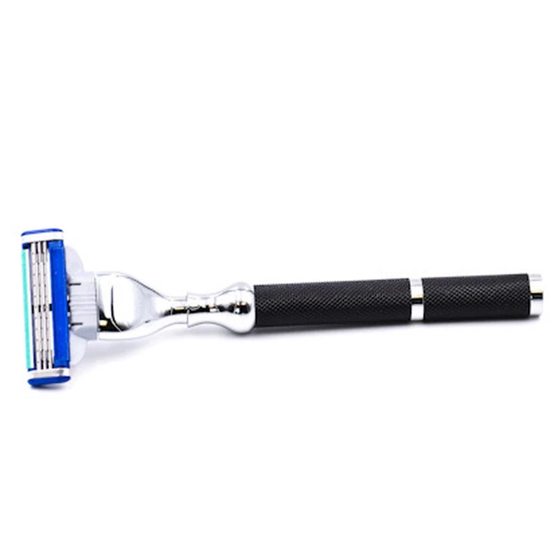 Rasoir 42M compatible avec les lames Gillette Mach 3 - Noir et chrome
