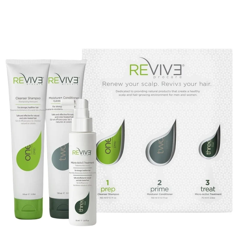 Trio de départ anti-chute "Starter Kit" shampoing "Prep", revitalisant "Prime" et traitement "Micro-Activ3 Treat" - Pour tous types de cheveux clairsemés (2x 150ml/5.1oz, 75ml/2.6oz)