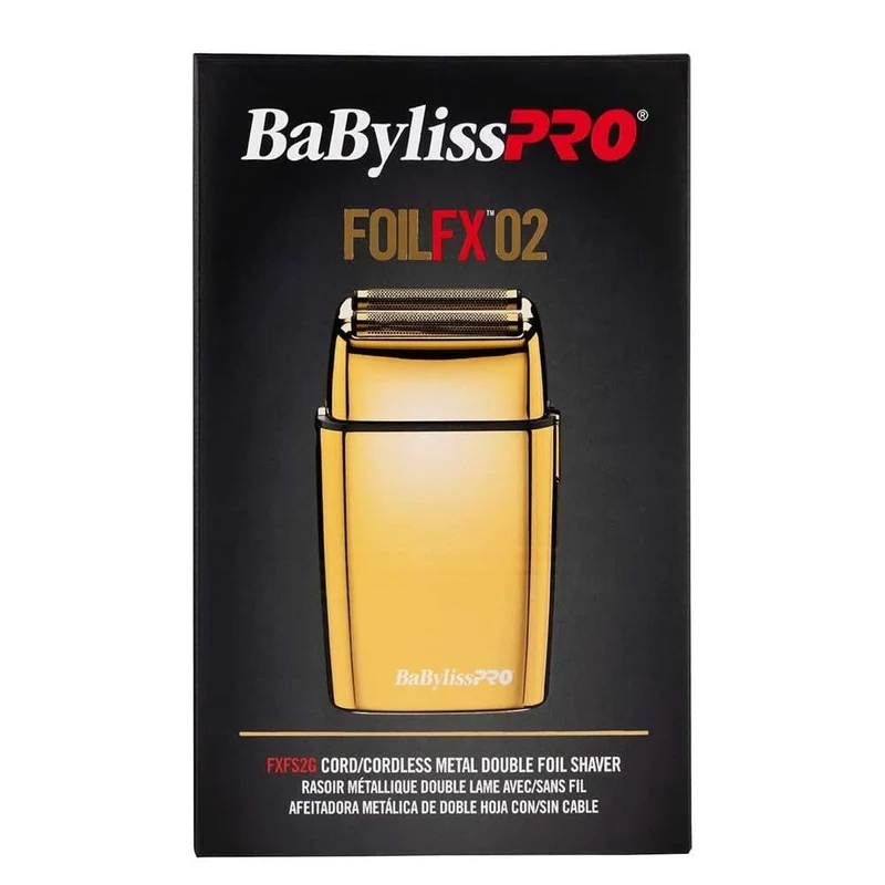 Rasoir métallique à double lames, sans fil FoilFx02 - Or