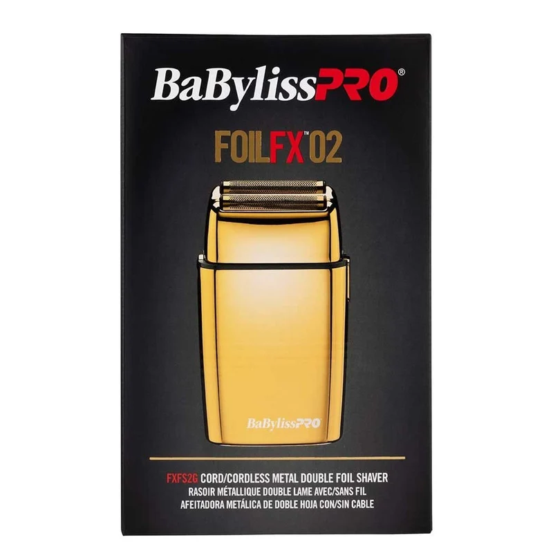 Rasoir métallique à double lames, sans fil FoilFx02 - Or