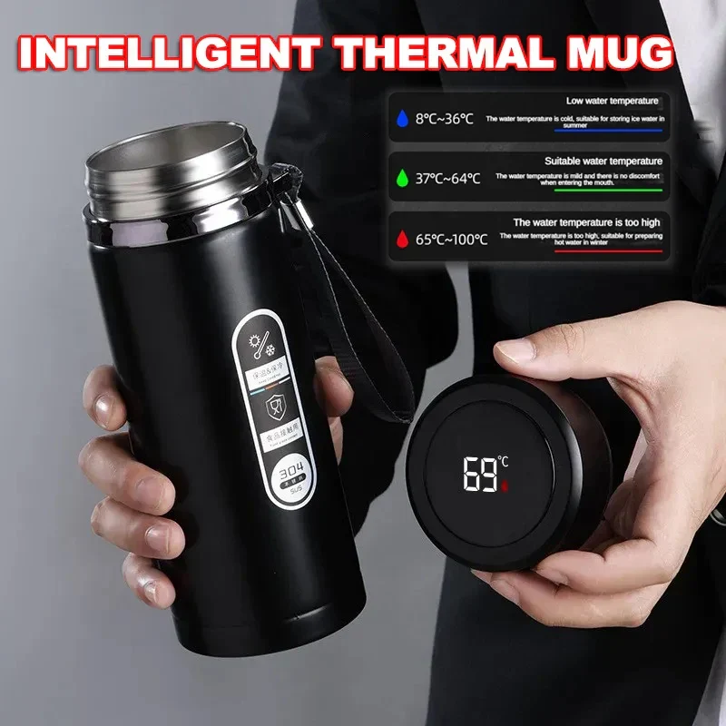 Borraccia intelligente con indicatore di temperatura | Moderna e a prova di perdita