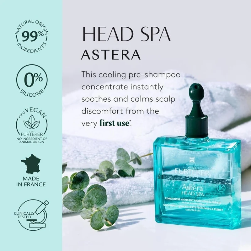 Concentré apaisant fraîcheur et pureté "Astera Head Spa" - Soin du cuir chevelu avant shampoing (50ml/1.69oz)