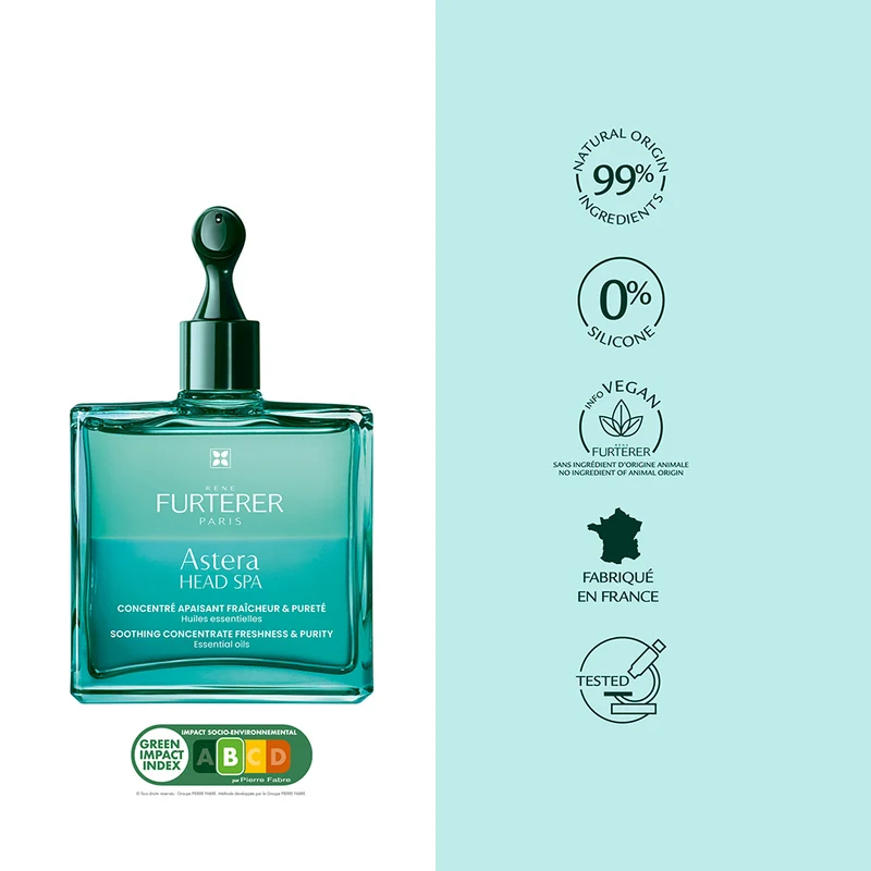 Concentré apaisant fraîcheur et pureté "Astera Head Spa" - Soin du cuir chevelu avant shampoing (50ml/1.69oz)
