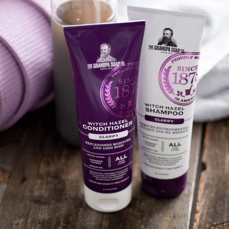 Shampoing "Witch Hazel Clarify" Élimine l'accumulation environnementale et les résidus d'huile - Pour tous les types de cheveux (235ml/8.0oz)