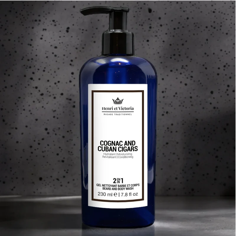 Gel nettoyant 2 en 1 barbe et corps "Cognac and Cuban Cigars" (228g/8.0oz)