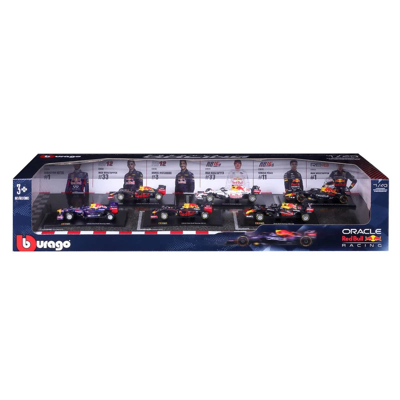 BURAGO - Ensemble de 6 Voitures de Course Formule 1 Red Bull