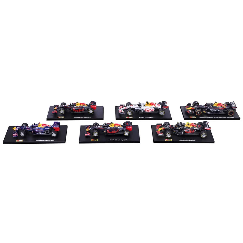 BURAGO - Ensemble de 6 Voitures de Course Formule 1 Red Bull