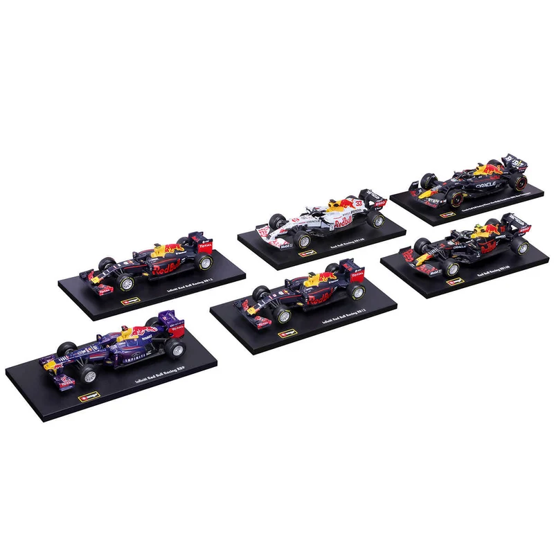 BURAGO - Ensemble de 6 Voitures de Course Formule 1 Red Bull