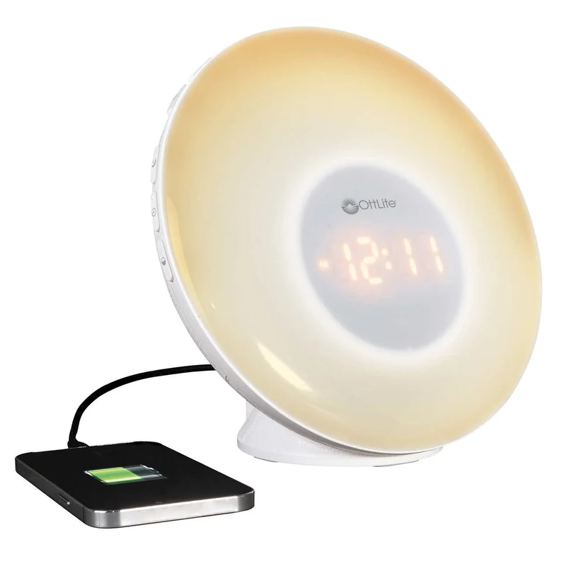 OTTLITE - Lampe Réveil-Matin avec Bruit Blanc et Changement de Couleur