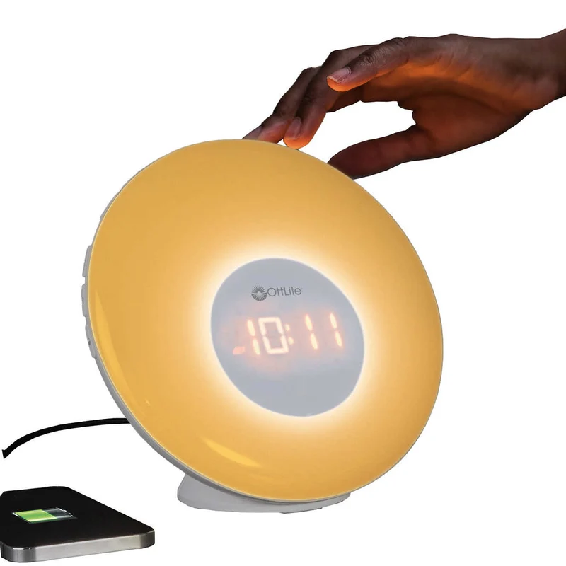 OTTLITE - Lampe Réveil-Matin avec Bruit Blanc et Changement de Couleur