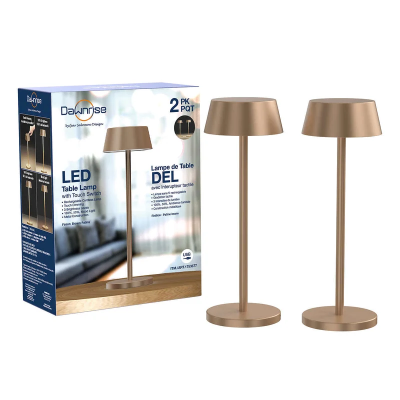 DAWNRISE - Ensemble de 2 Lampes de Table DEL