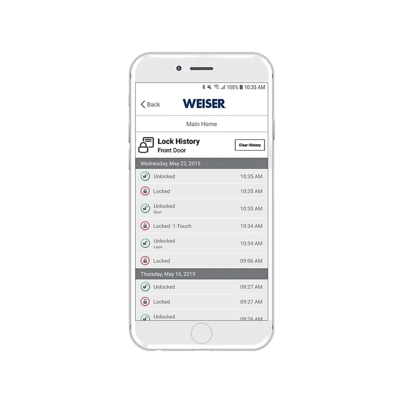 WEISER - Ensemble Combo Serrure Électronique Intelligente Wi-Fi et Poignée Halo