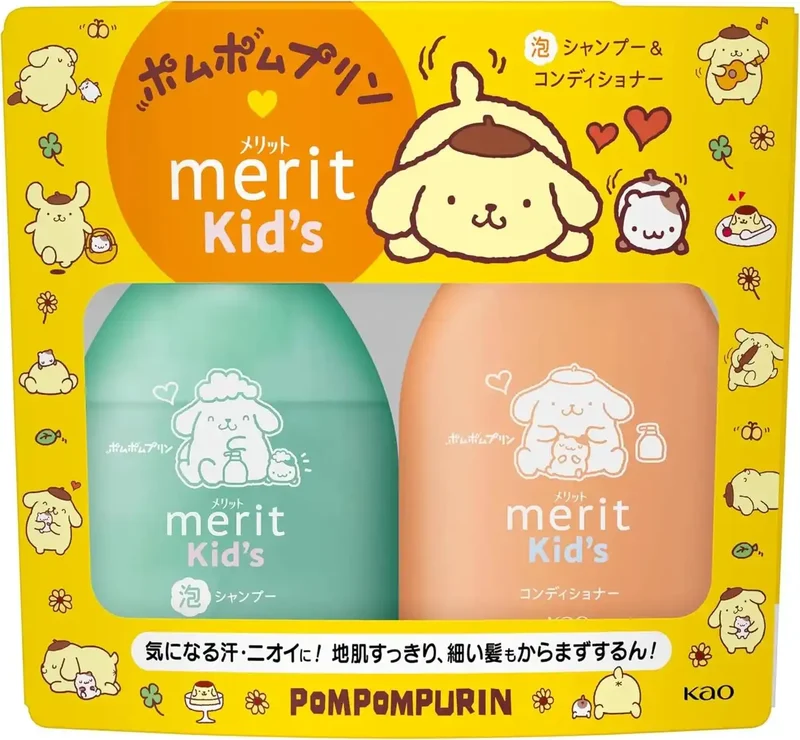 Merit Kids Foaming Shampoo and Conditioner Natural Pom Pom Design