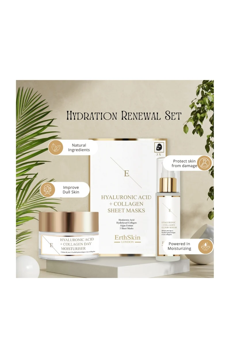 Routine anti-âge - Acide hyaluronique & collagène - Peaux matures - 3 produits