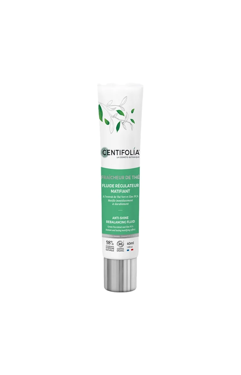 Crème matifiante bio - Thé vert & zinc - Peaux mixtes à grasses