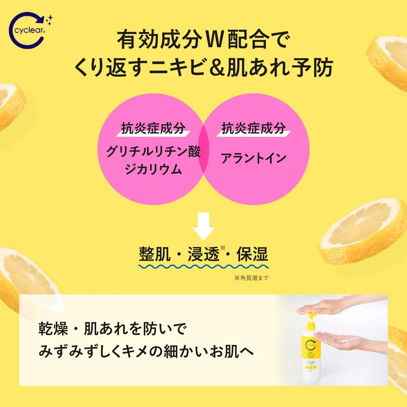Kumano Oil Cyclear Medicated Vitamin C Lotion 500Ml for Radiant Skin