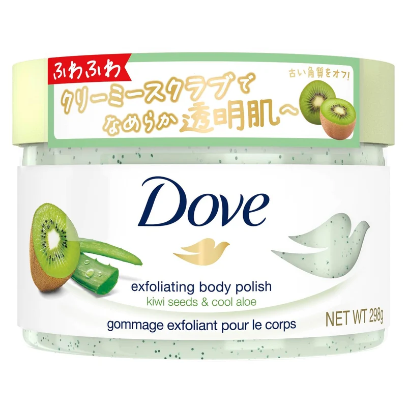 Dove Kiwi and Aloe Creamy Body Scrub 298g Exfoliator for Smooth Skin
