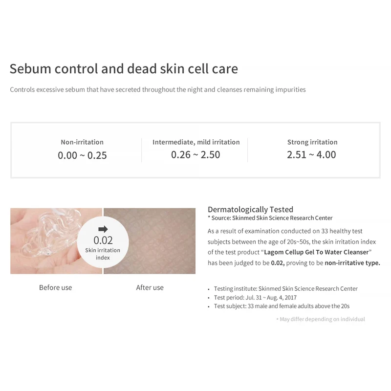 LAGOM Gel to Water Cleanser gel 220ml (Morning Facial Cleanser)