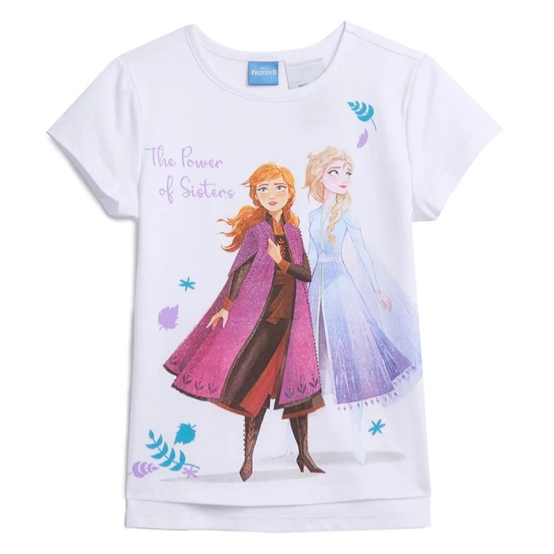 DISNEY FROZEN II - Ensemble de Coton Ouaté à Capuche et Chandail à Manches Courtes