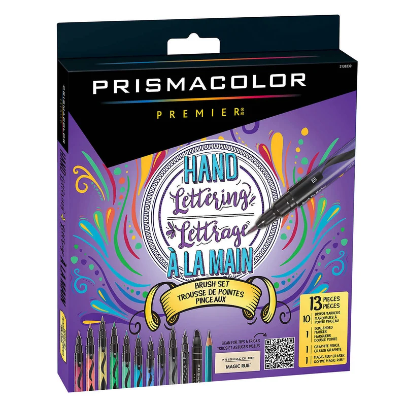 PRISMACOLOR - Trousse de Marqueurs Pinceaux de Lettrage