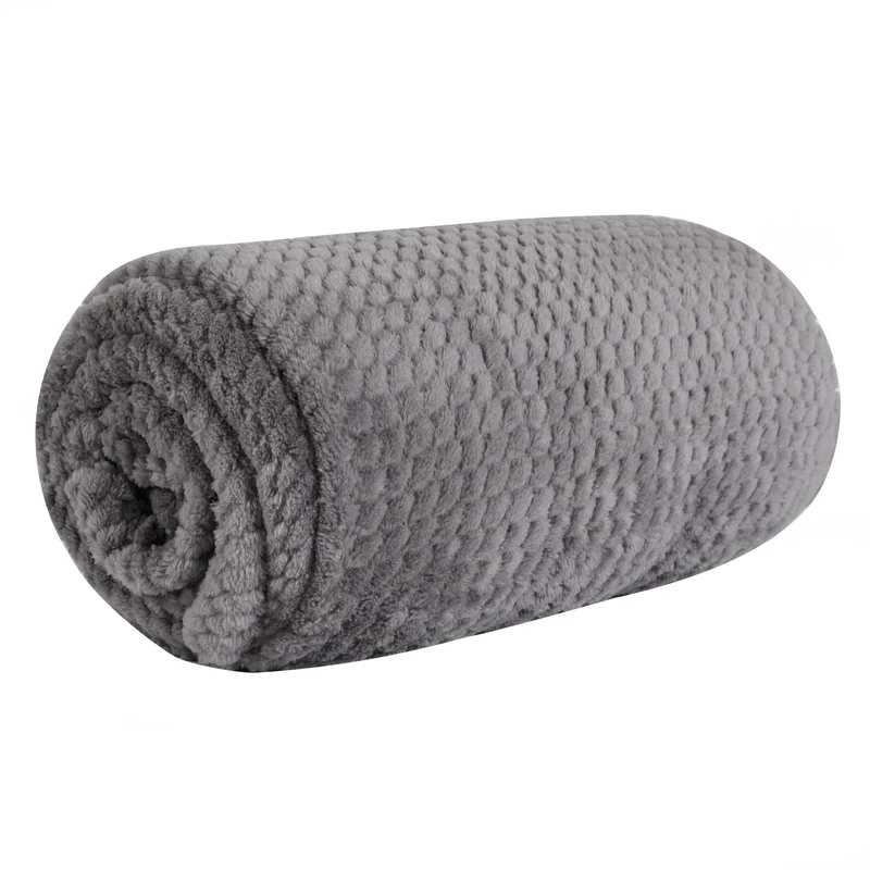 LIFE COMFORT - Couverture Texturée en Jacquard au Toucher Velours