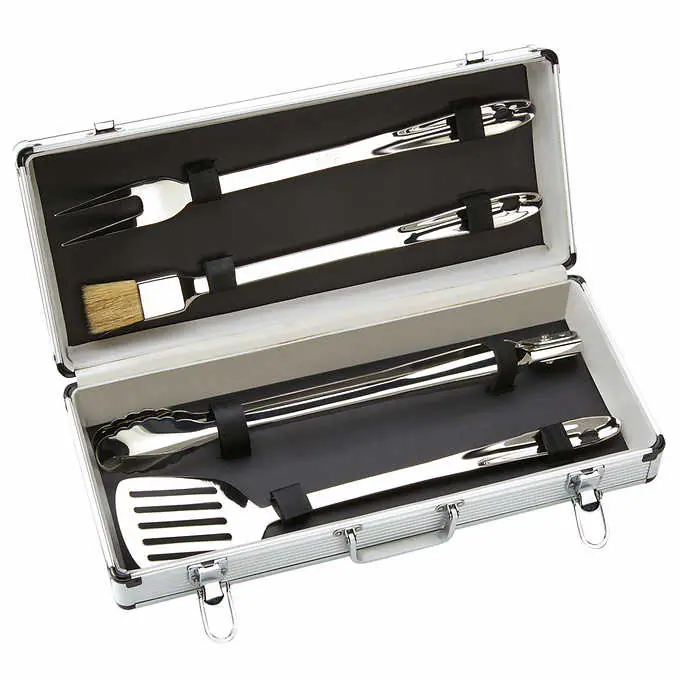 ALL-CLAD - Ensemble de 4 Ustensiles de Barbecue avec Étui