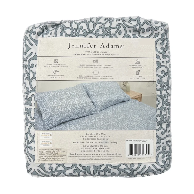JENNIFER ADAMS - Ensemble de Draps Collection Éternal 4 Pièces
