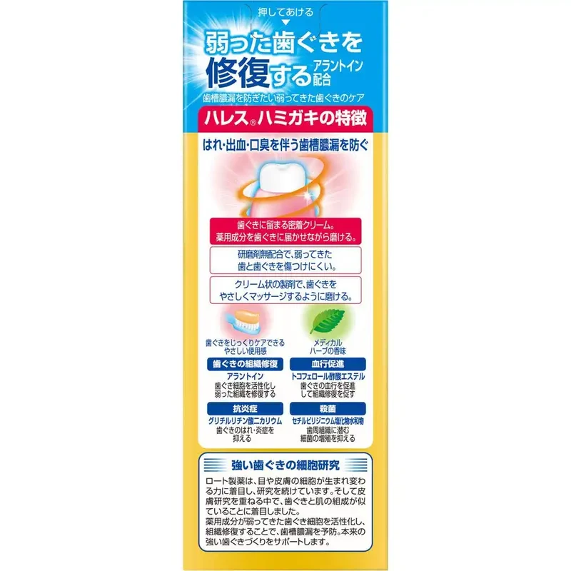 Rohto Pharmaceutical Hales Toothpaste 50g Single Tube for Oral Care