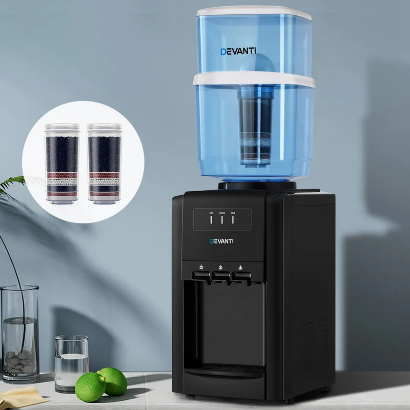 Devanti Water Cooler Dispenser Bench Top 22L with 2 Filter