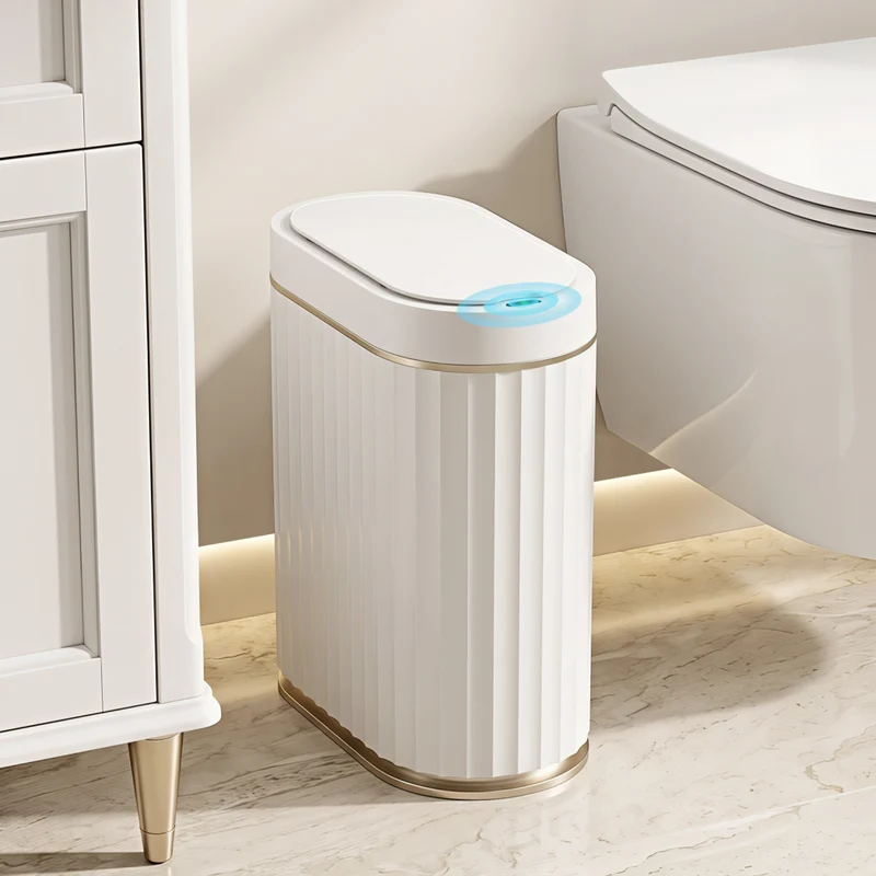 Devanti Sensor Bins 7L Motion Sensor Trash Can Slim Touchless Automatic Waste Bin White