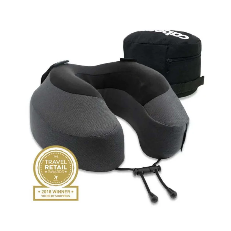 Cabeau Evolution S3 Memory Foam Travel Pillow With Seat Strap System - Steel Grey