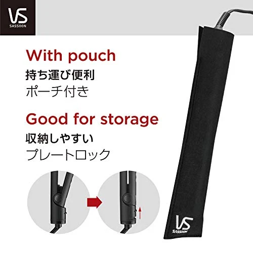 Vidal Sassoon Straight Hair Iron AC100-240V Basic Negative Ion 4 Temp VSI-1019 KJ Black