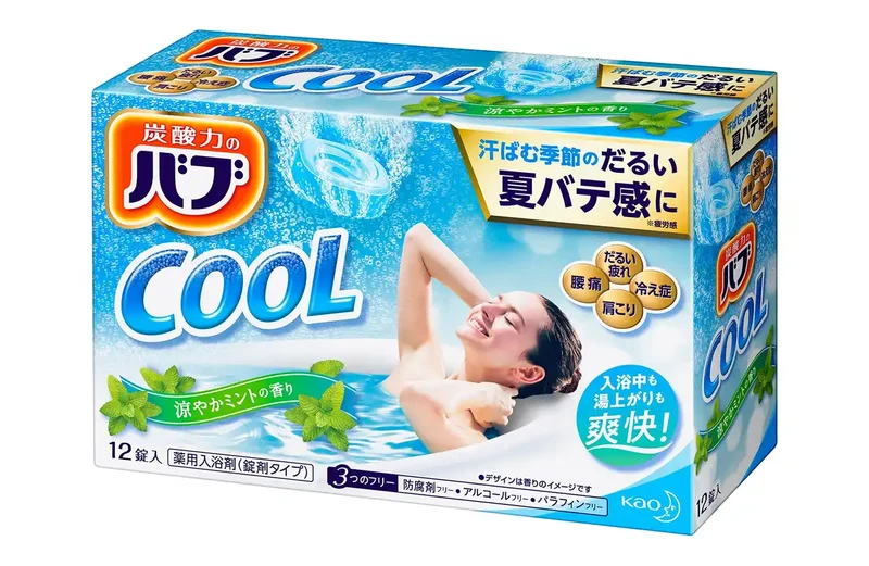 Bab Bub Cool Mint Scent Bath Salts 12 Tablets Carbonated Quasi-Drug