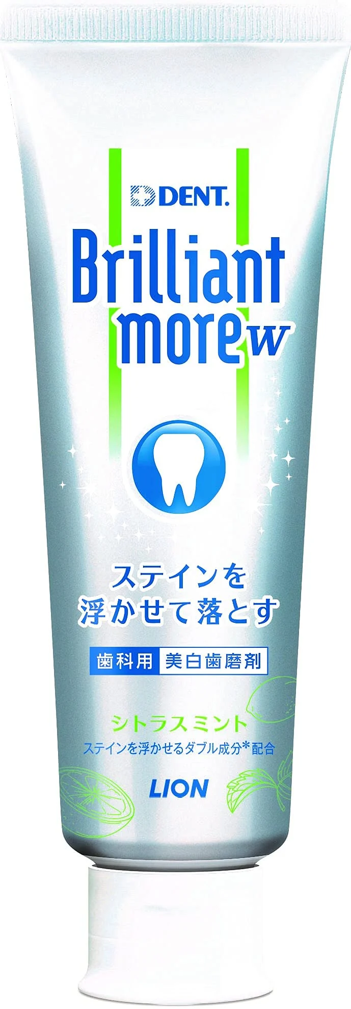 Lion Dental Materials Dent Health Brilliant More Double Citrus Mint Toothpaste 90G