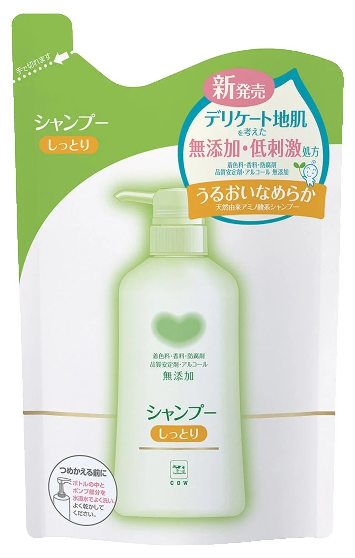 Cow Brand Additive-Free Moisturizing Shampoo Refill 380Ml