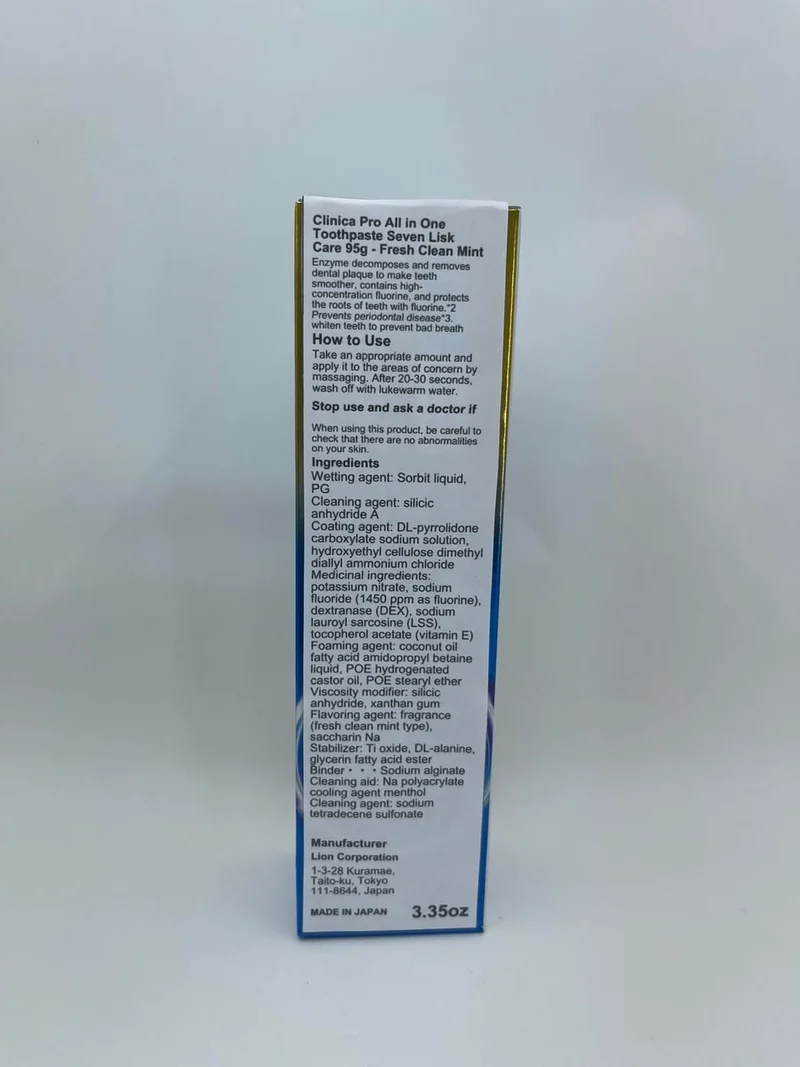 Lion Clinica Pro Fresh Clean Mint Toothpaste 95G