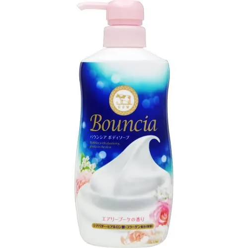 Bouncia Body Soap Airy Bouquet Scent with Pump 480mL Milk Soap