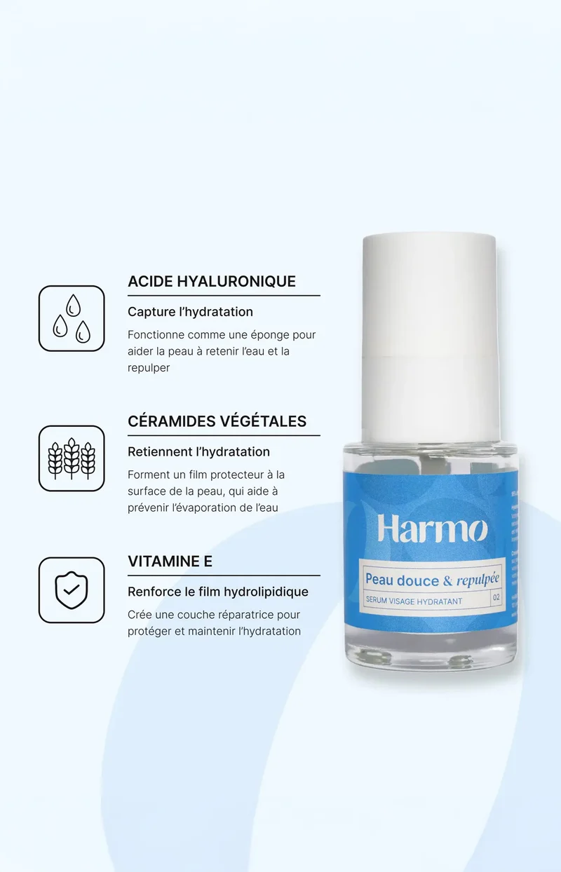 Sérum hydratant - Acide hyaluronique & vitamine E - Visage - 30 ml