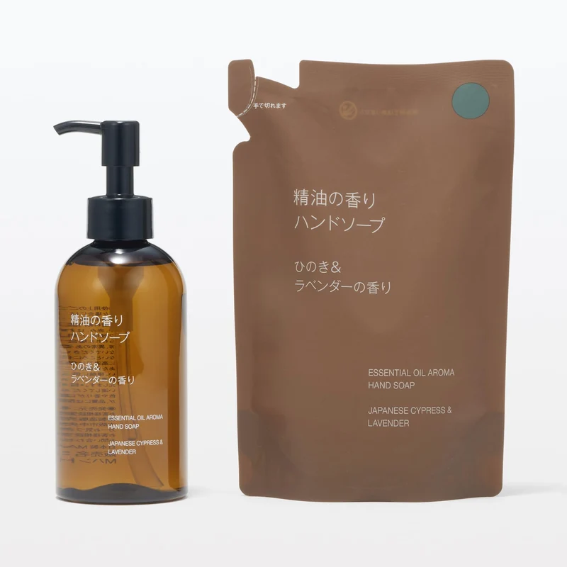 Muji 180ml Hinoki Lavender Scent Hand Soap Refill Essential Oil Formula