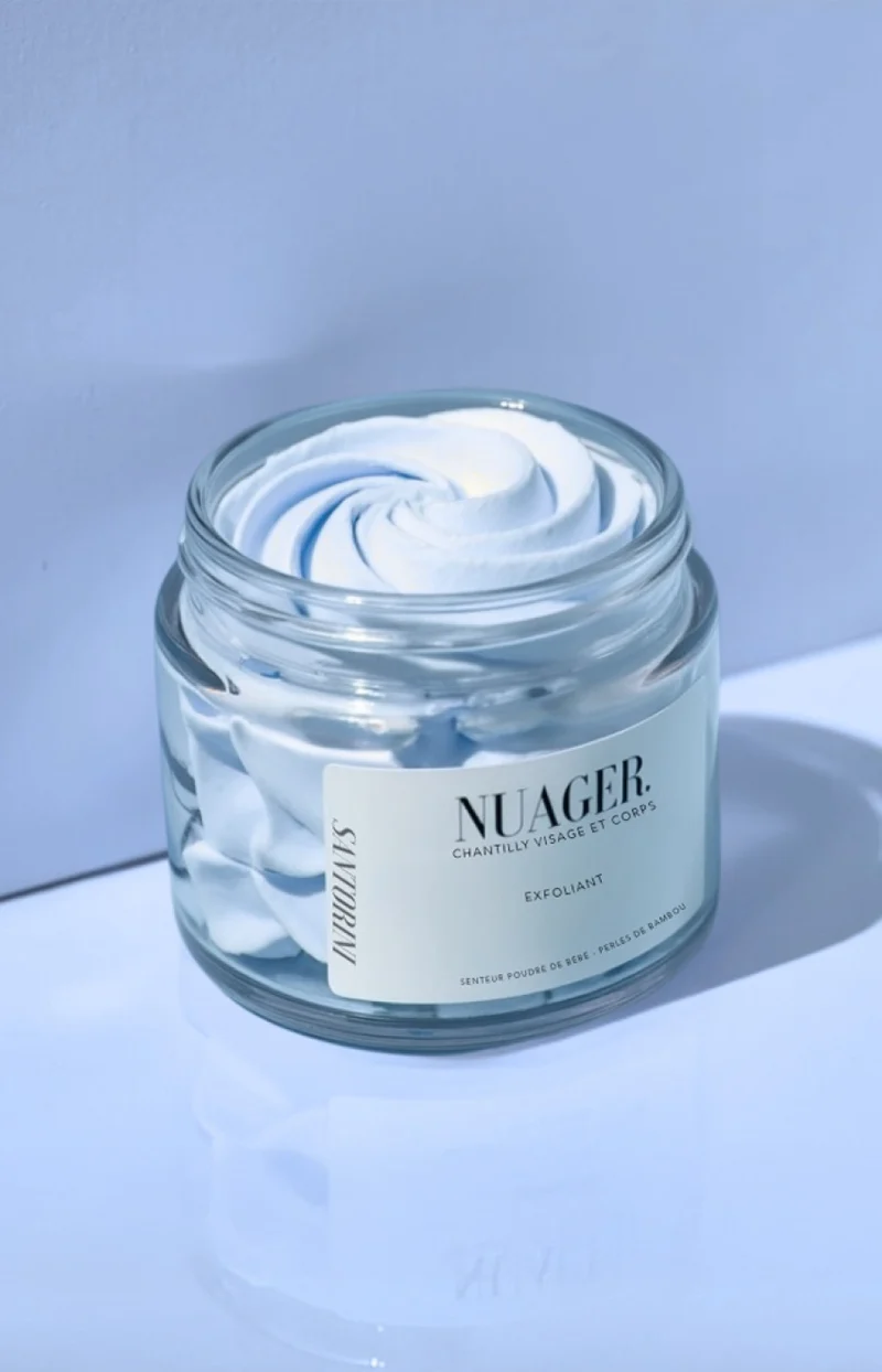 Chantilly exfoliante douce - Santorini - Bambou & poudre de bébé - 100 ml