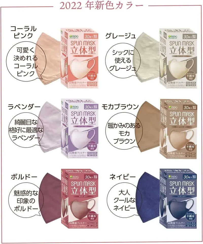 Eshoku Dogen Dot Com 3D Nonwoven Color Mask Spanlace 30 Count