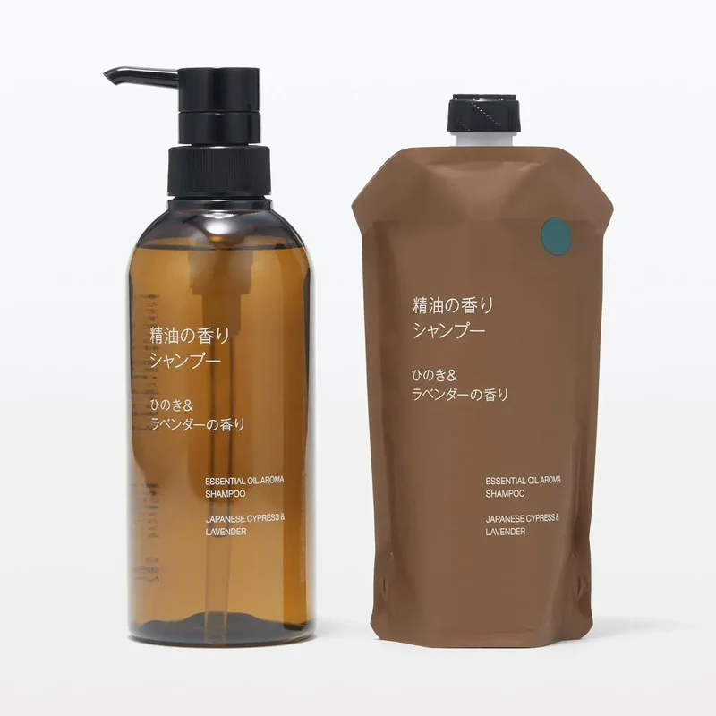 Muji Essential Oil Scent Hinoki Lavender Shampoo Refill 340mL