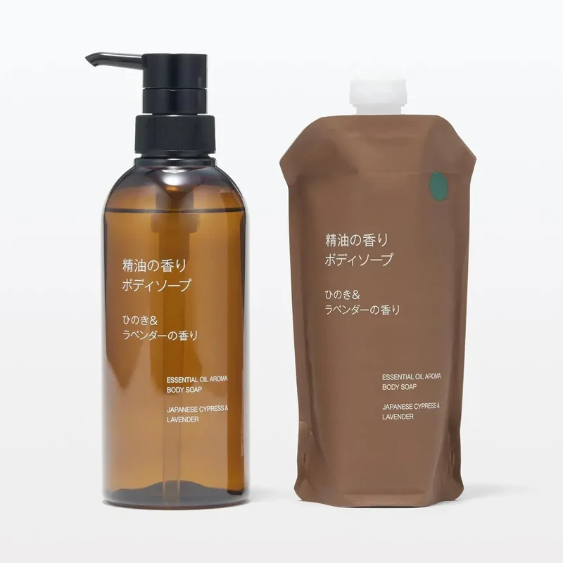 Muji Essential Oil Hinoki Lavender Body Soap Refill 11.5 fl oz