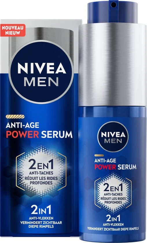 3 x NIVEA MEN Anti-Age 2in1 Power Serum Gezicht - Creme - 30 ml