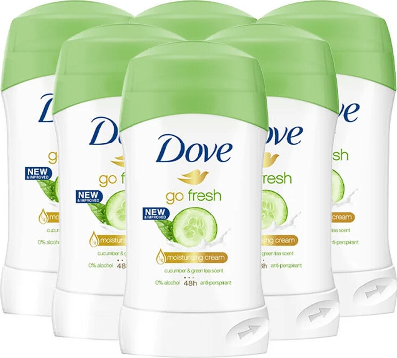 Dove Go Fresh Cucumber Green Tea Deodorant Vrouw - 6 x 40 ml